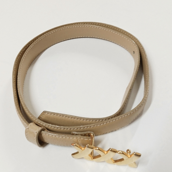Paloma Picasso Vintage Italian Leather Pin Belt 3/4\